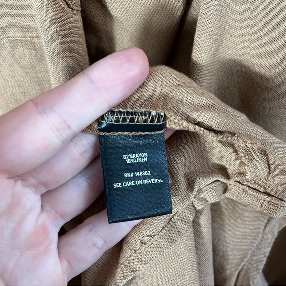 TORRID Linen Pocket Henley Long Sleeve Tunic Top - Picture 8 of 10